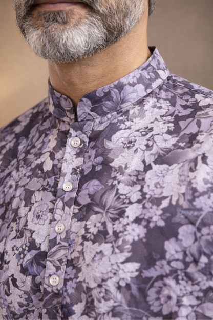 Violet Mosaic Printed Kurta Pajama