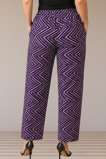 Voilet Cotton Printed Pant Palazzo