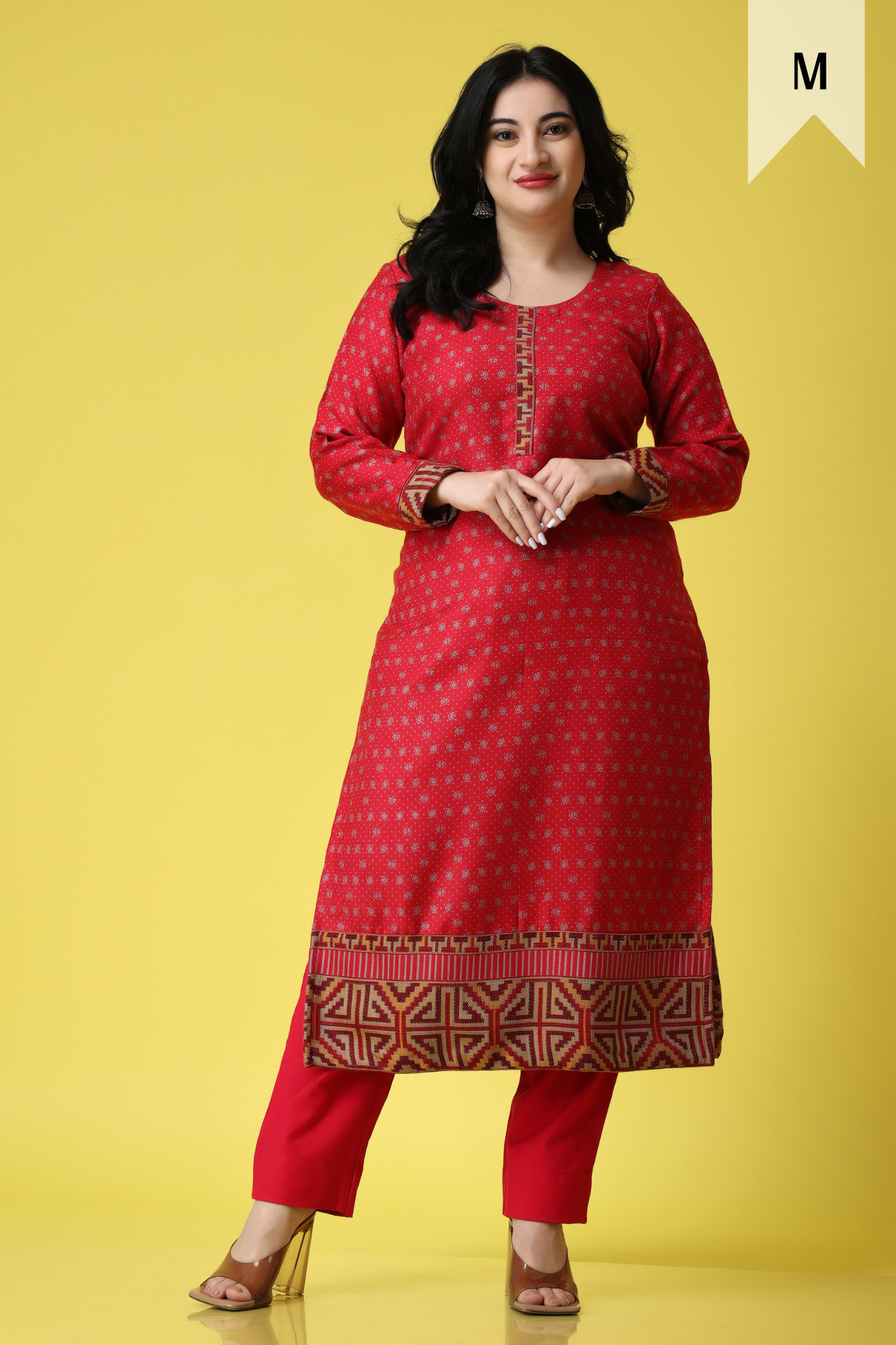 Buy Plus Size ​Spicy Touch Woollen Kurta At Apella | Sizes XS to 10 XL | India | Free Delivery | Customized