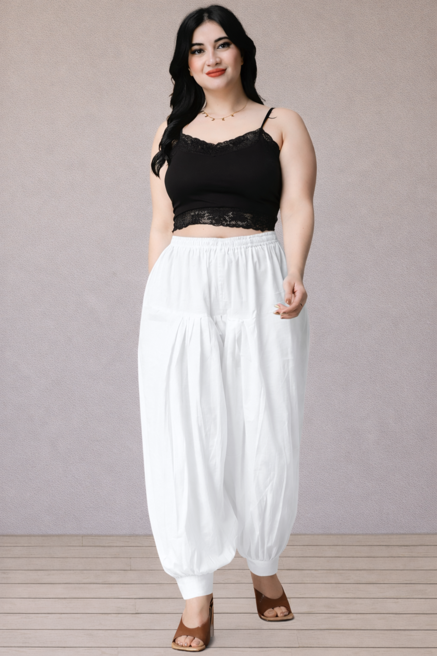 White Cotton Afghani Salwar