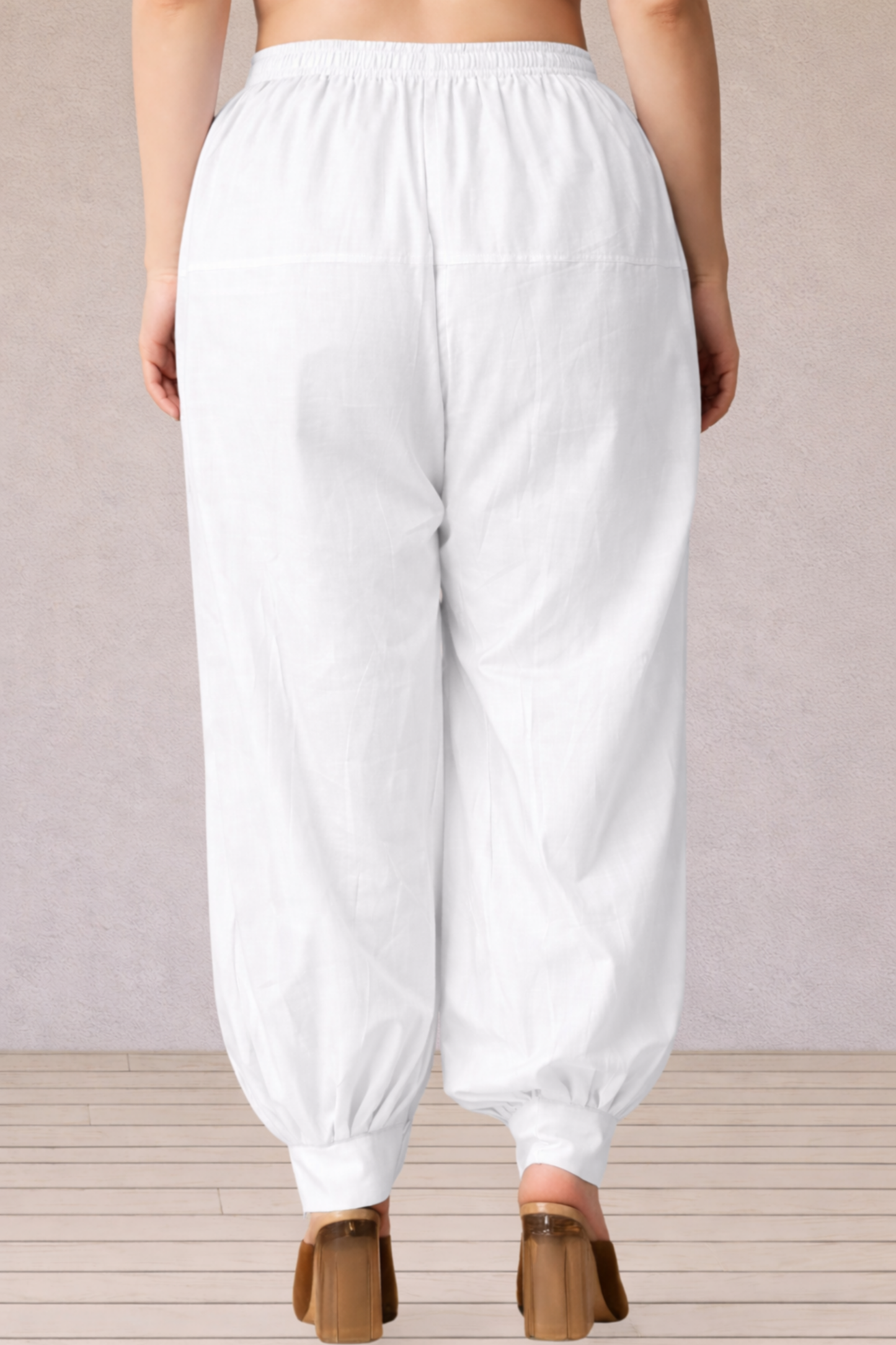 White Cotton Afghani Salwar