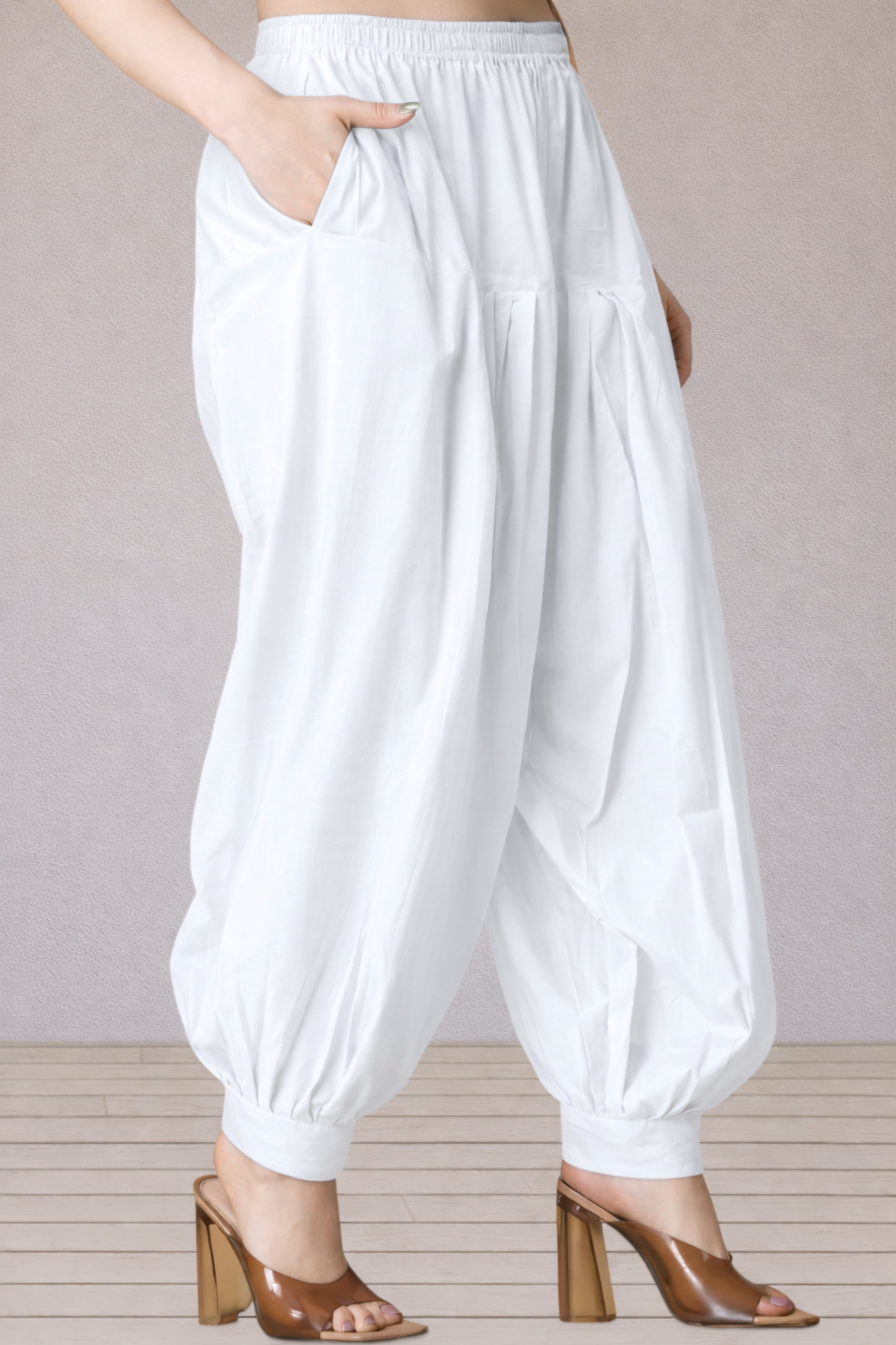 White Cotton Afghani Salwar