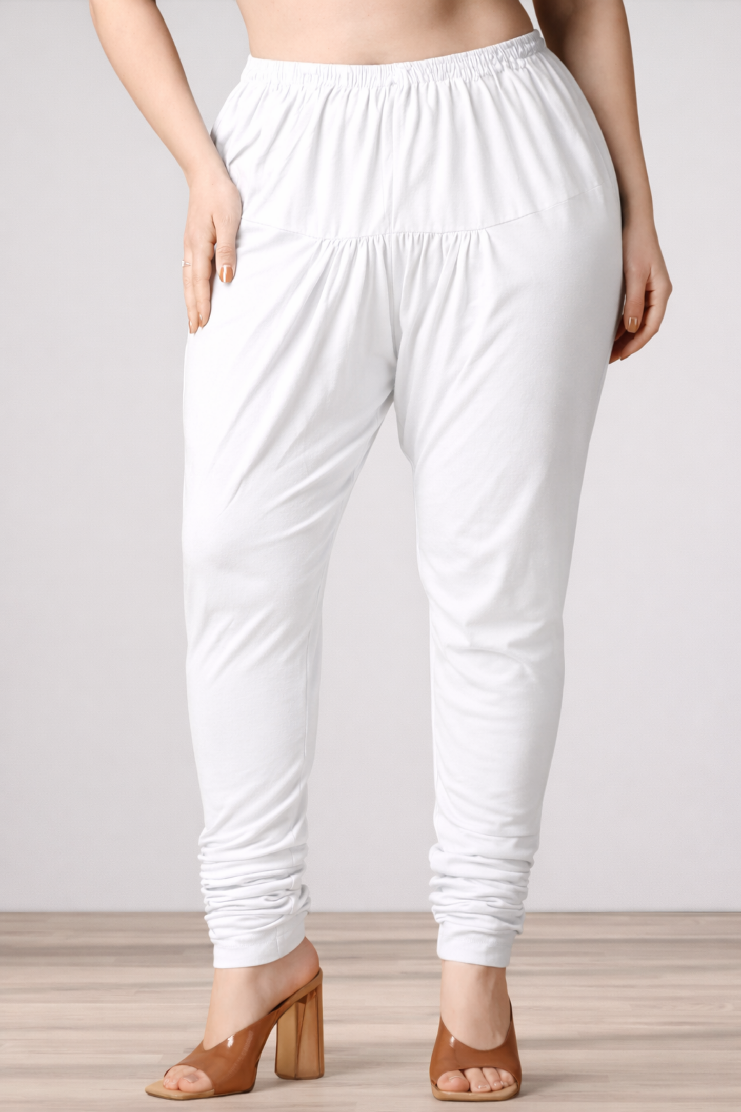White Cotton Churidar Pants