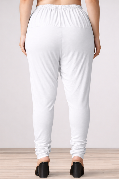 White Cotton Churidar Pants
