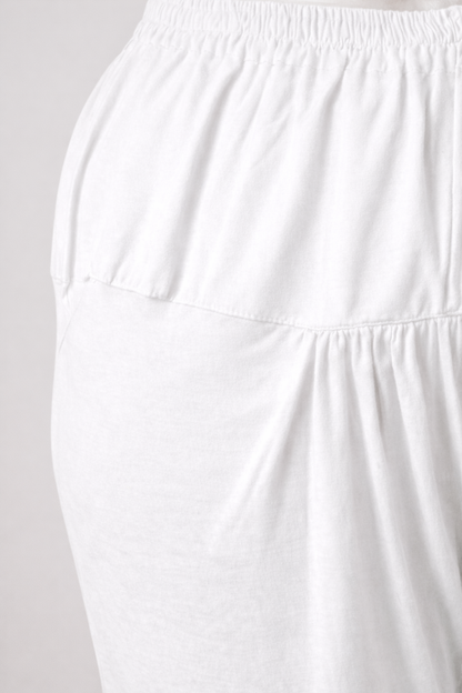 White Cotton Churidar Pants