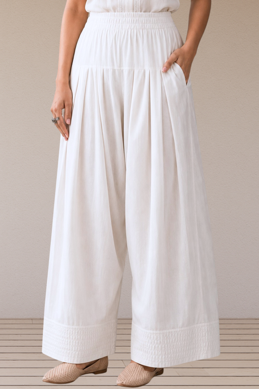 White Cotton Farshi Salwar