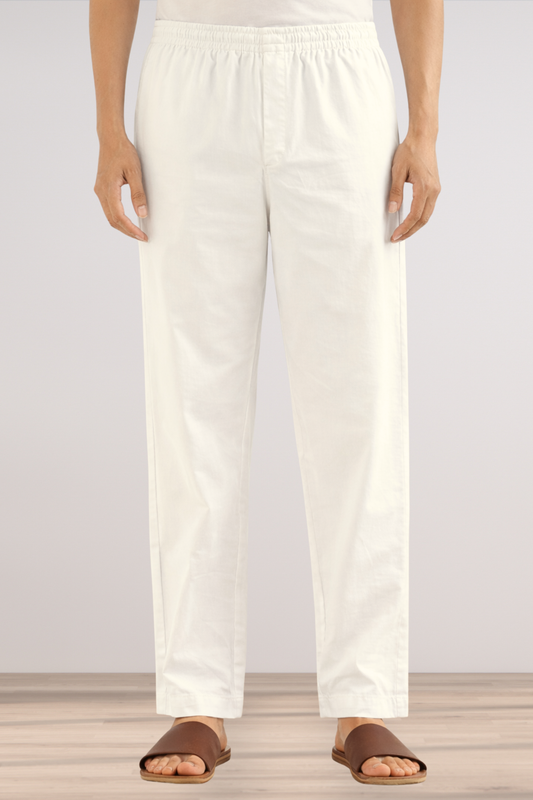 White Cotton Pant Pajama