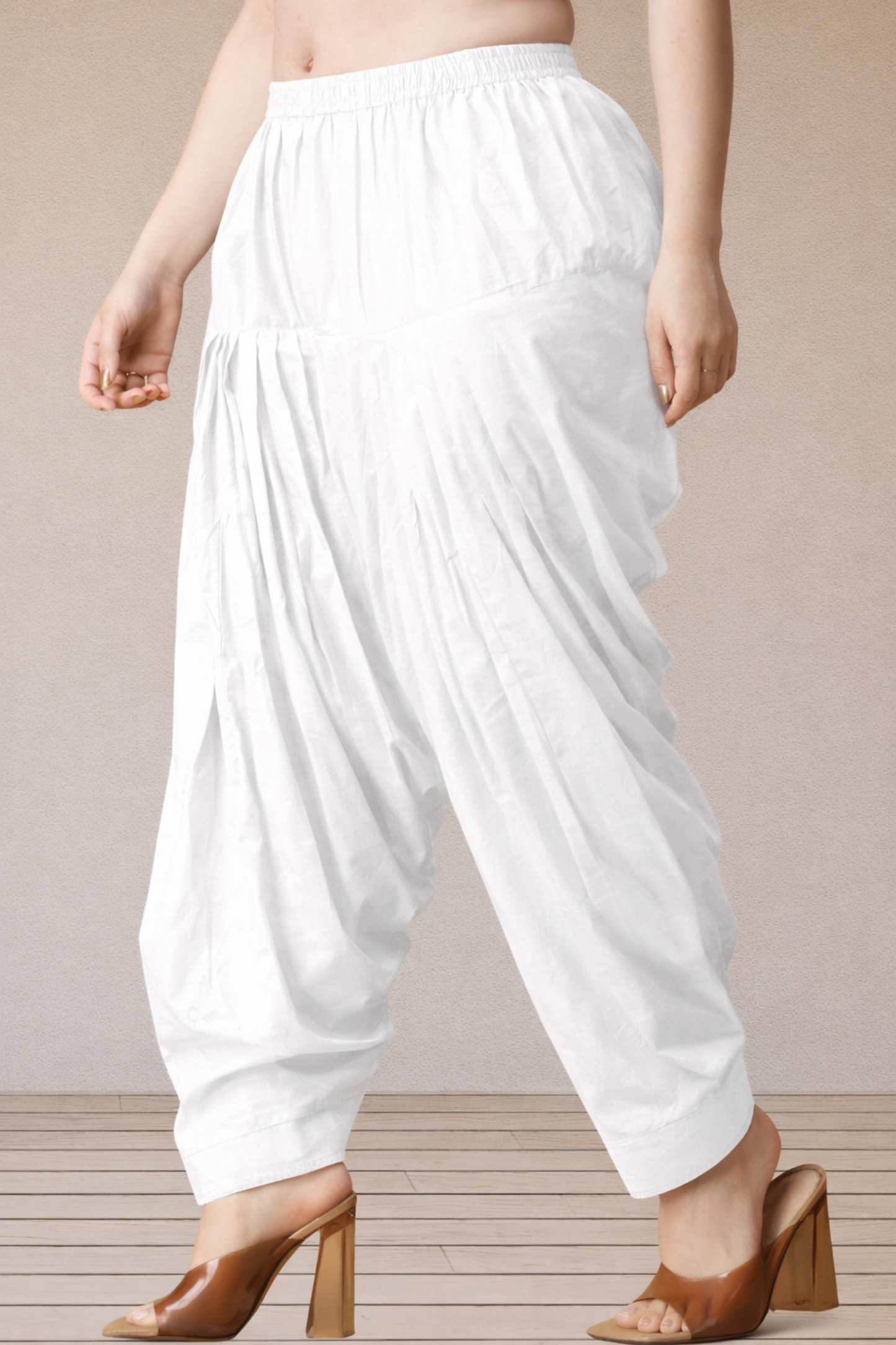 White Cotton Patiala Salwar