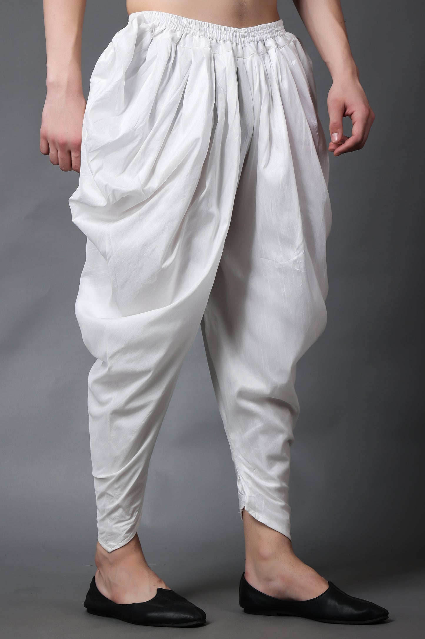 White Cotton Dhoti Pants