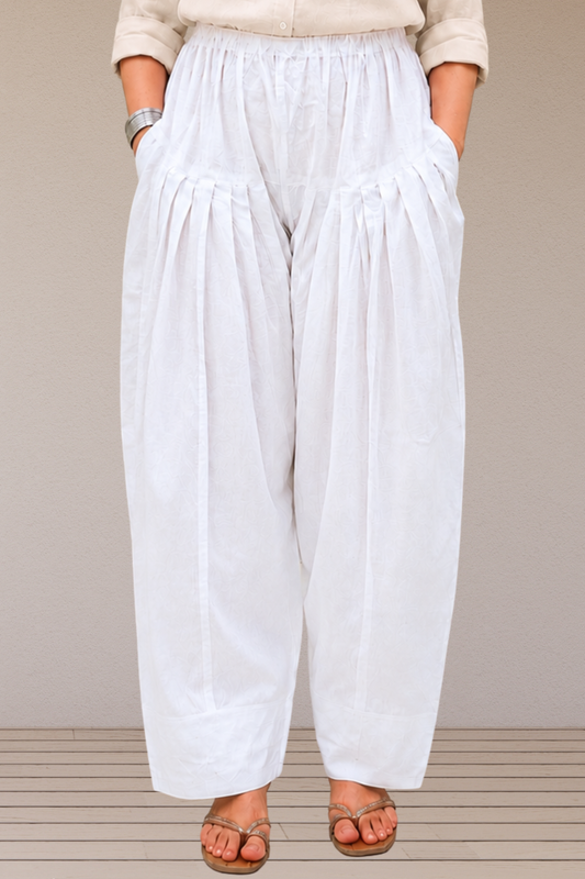 White Cotton Farshi Salwar