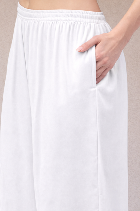 White Flared Palazzo Pant