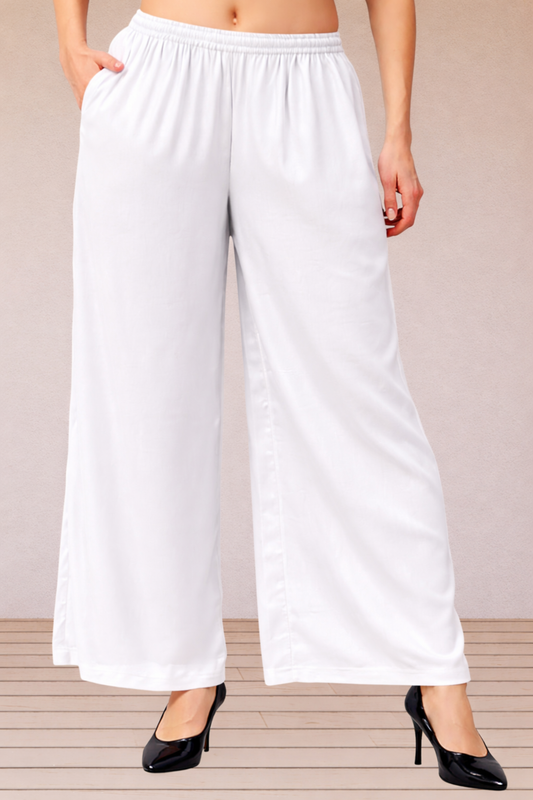 White Flared Palazzo Pant
