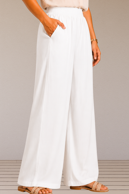 White Flared Palazzo Pant