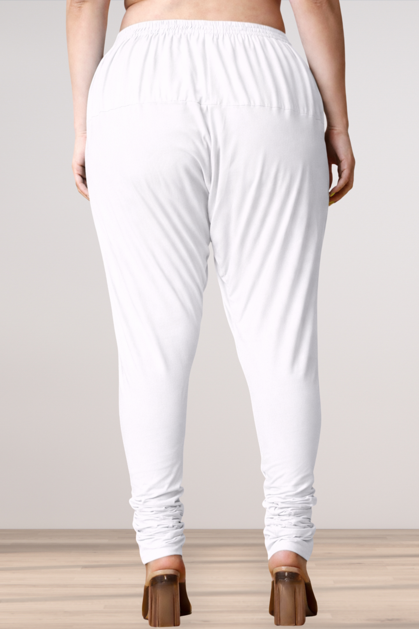 White Rayon Churidar Pants