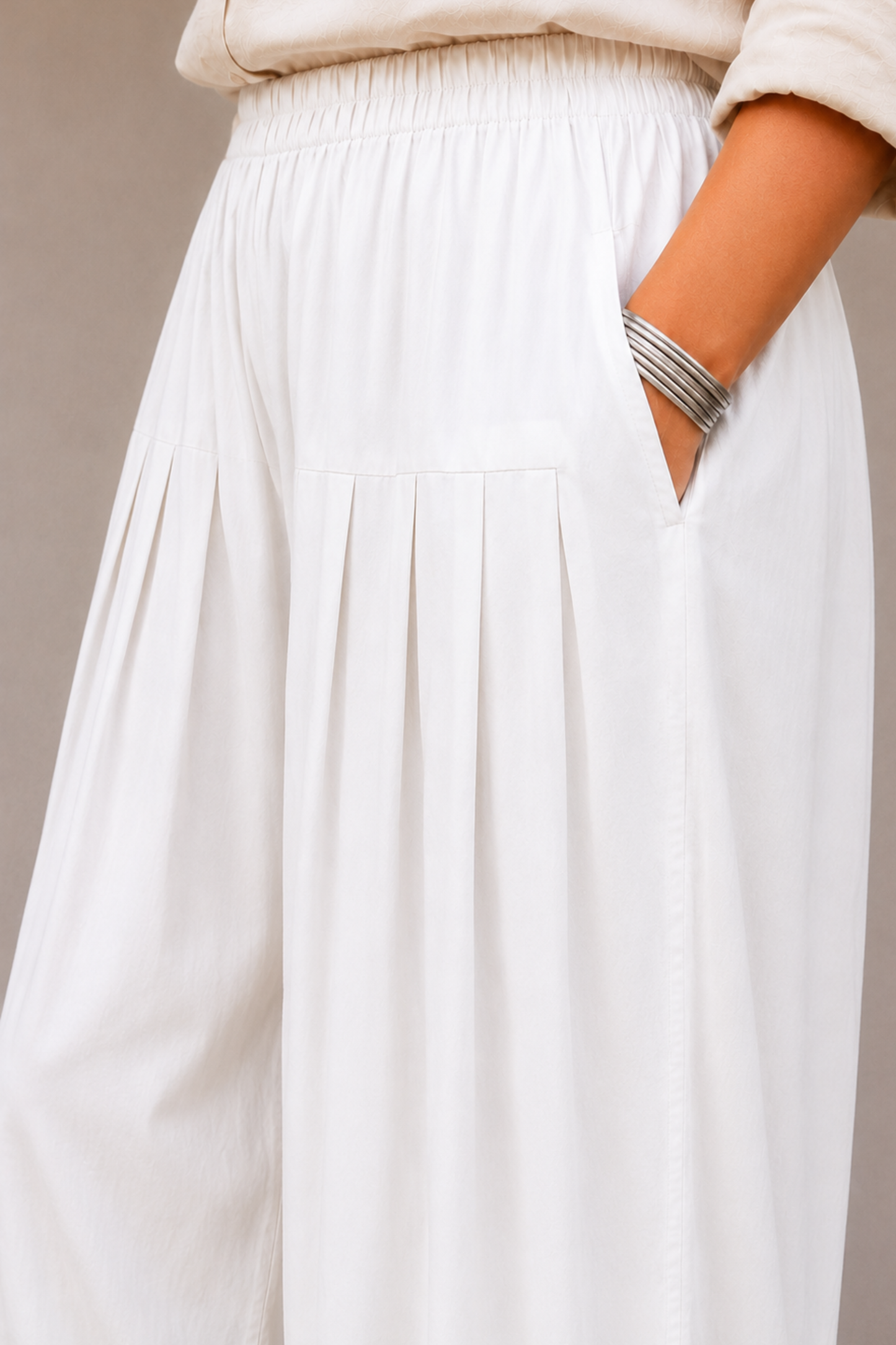 White Rayon Farshi Salwar
