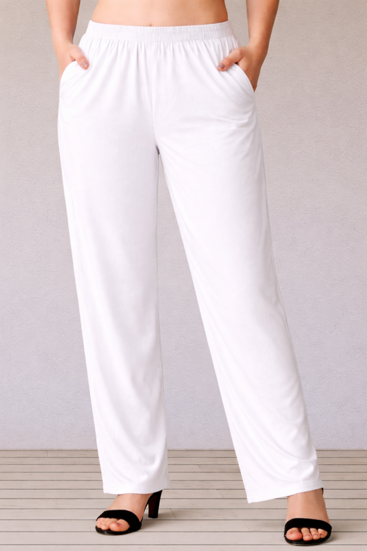 White Rayon Kurti Pant