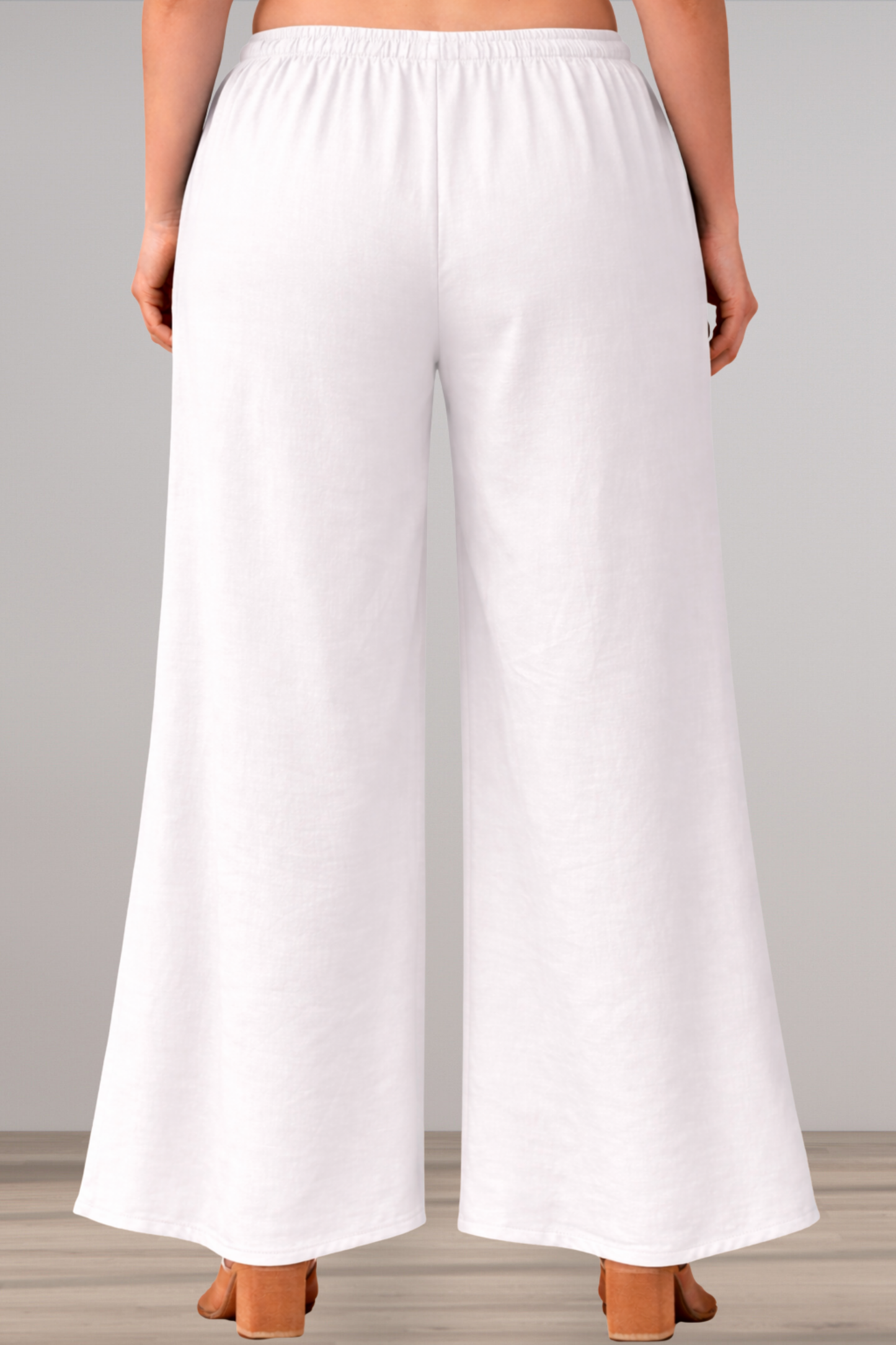 White Rayon Loose Palazzo