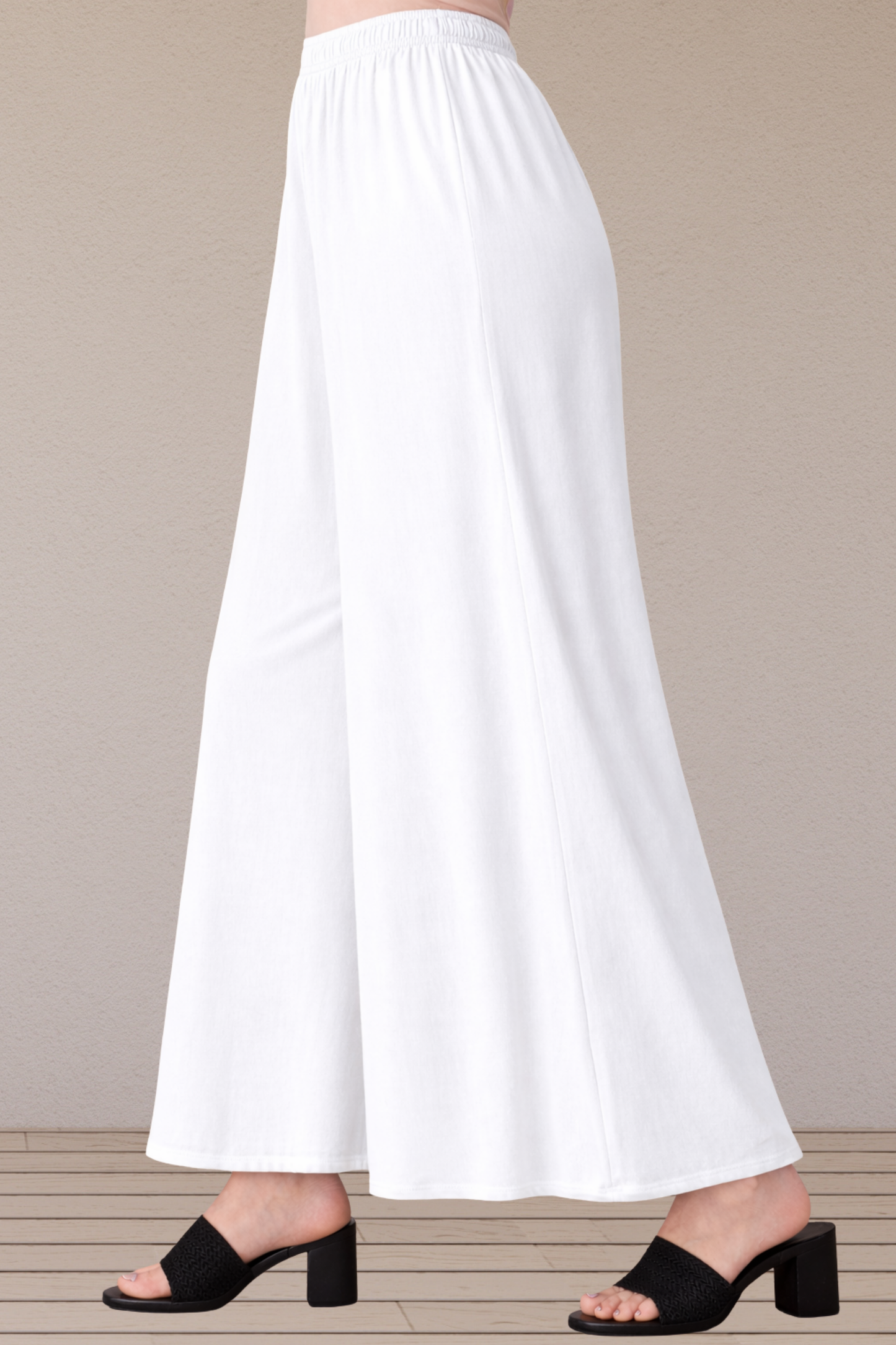 White Rayon Skirt Palazzo