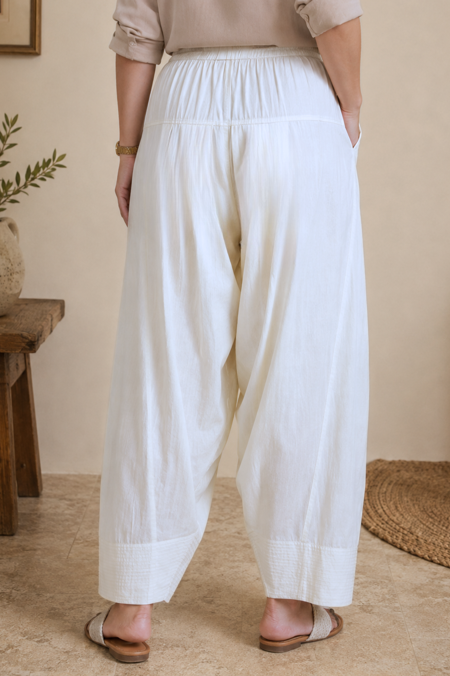 White Cotton Farshi Salwar