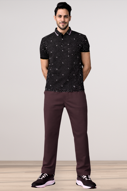 Windsor Wine Solid Stretch Track Pants