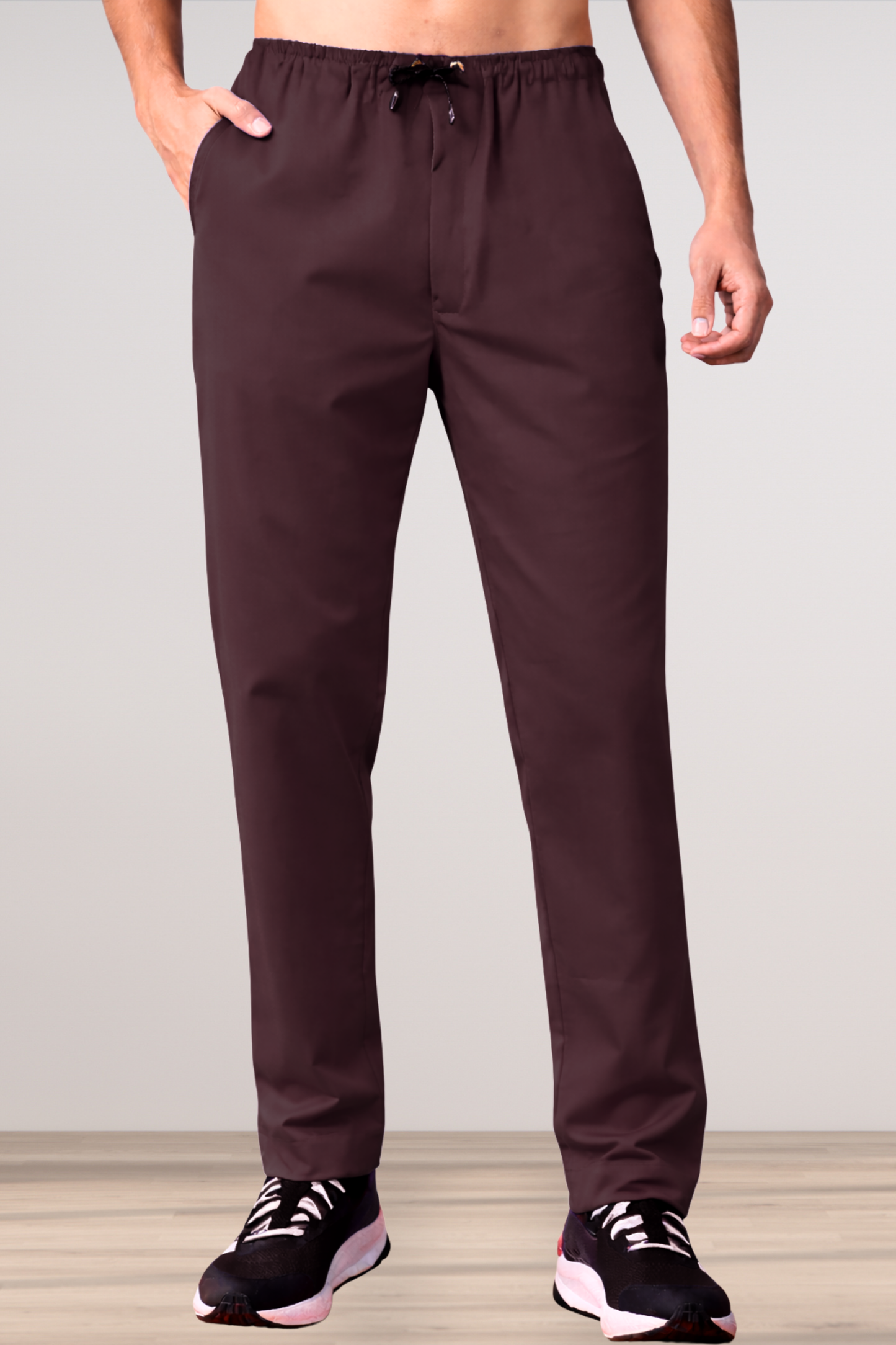 Windsor Wine Solid Stretch Track Pants