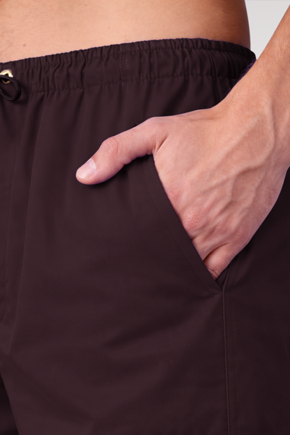 Windsor Wine Solid Stretch Track Pants