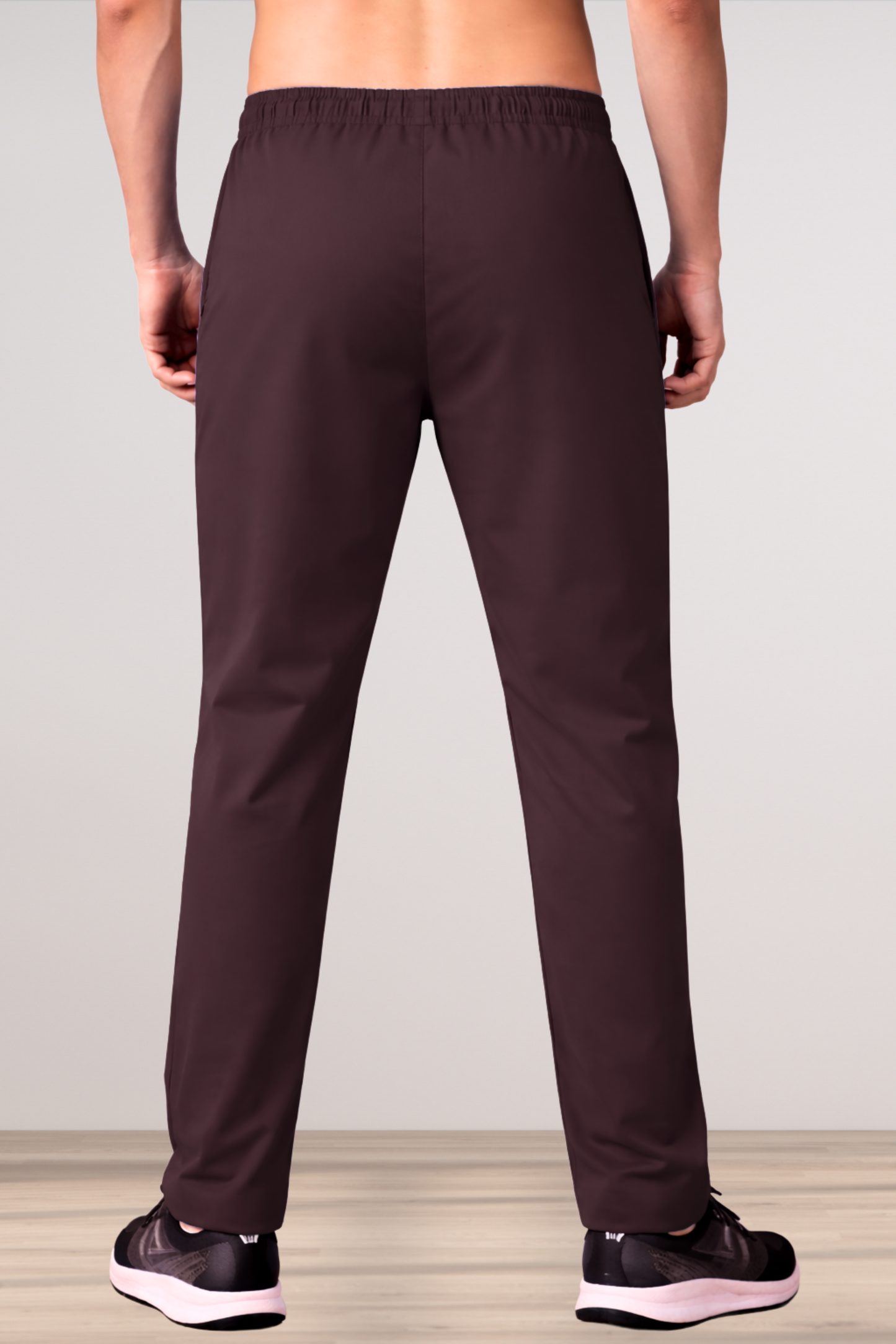 Windsor Wine Solid Stretch Track Pants