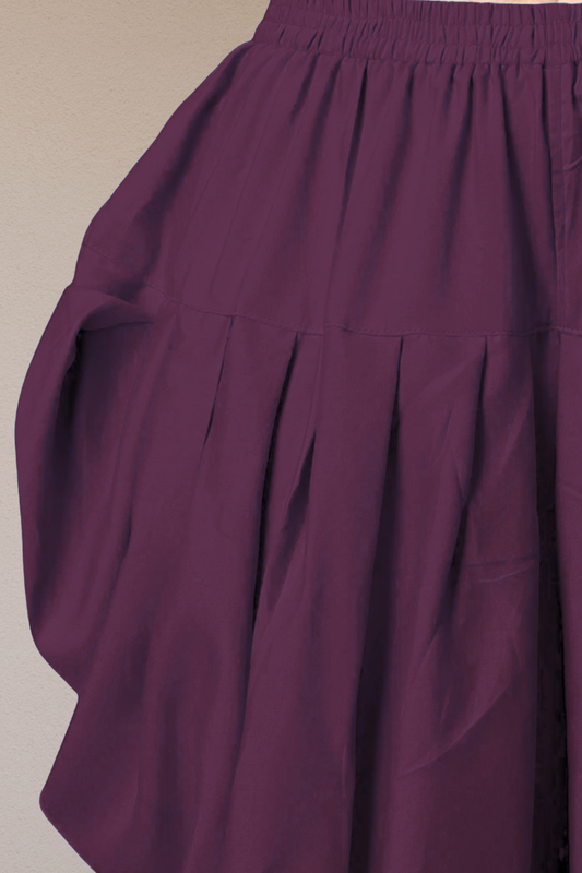 Wine Belted Dhoti Salwar