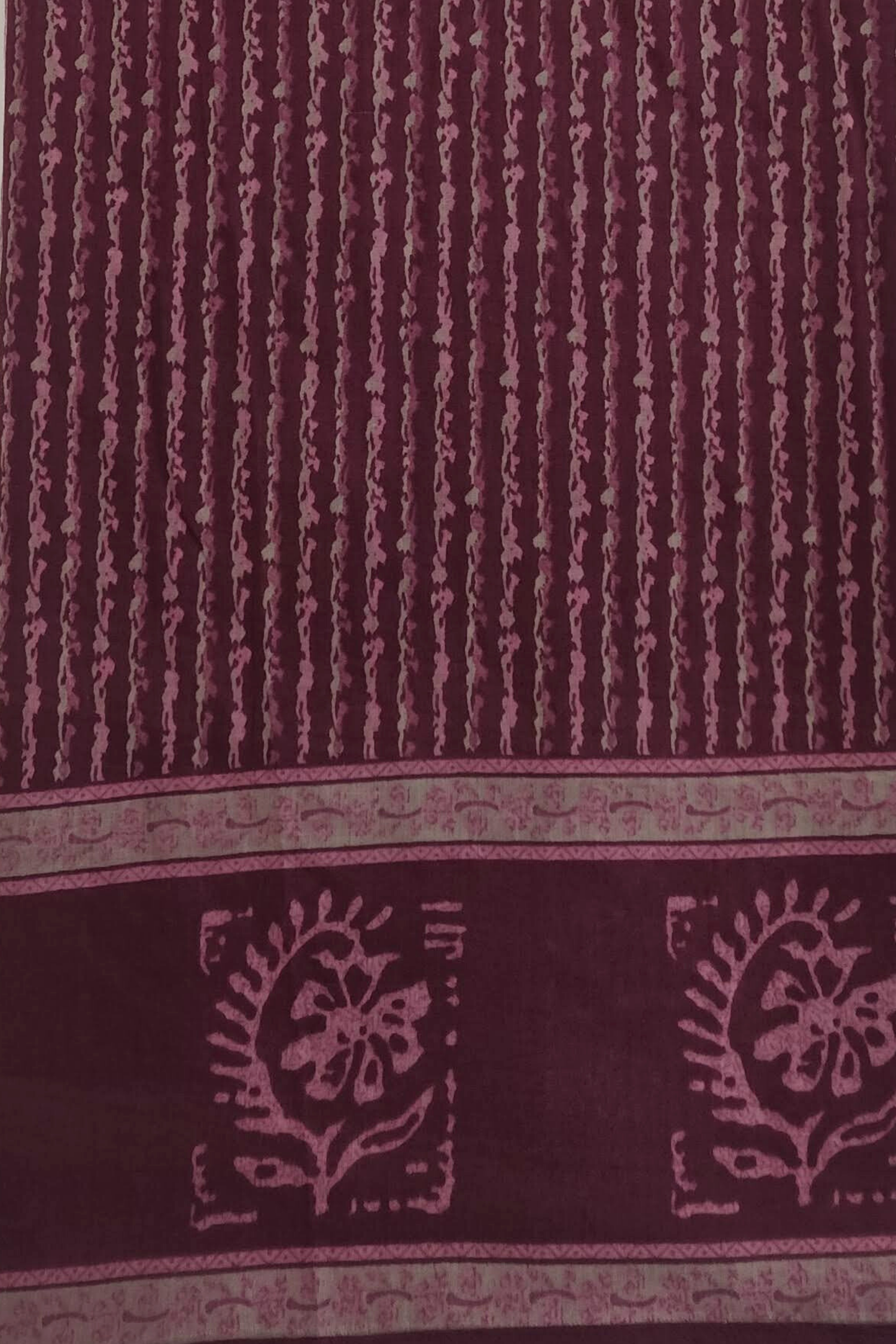 Wine Block Cotton Dupatta