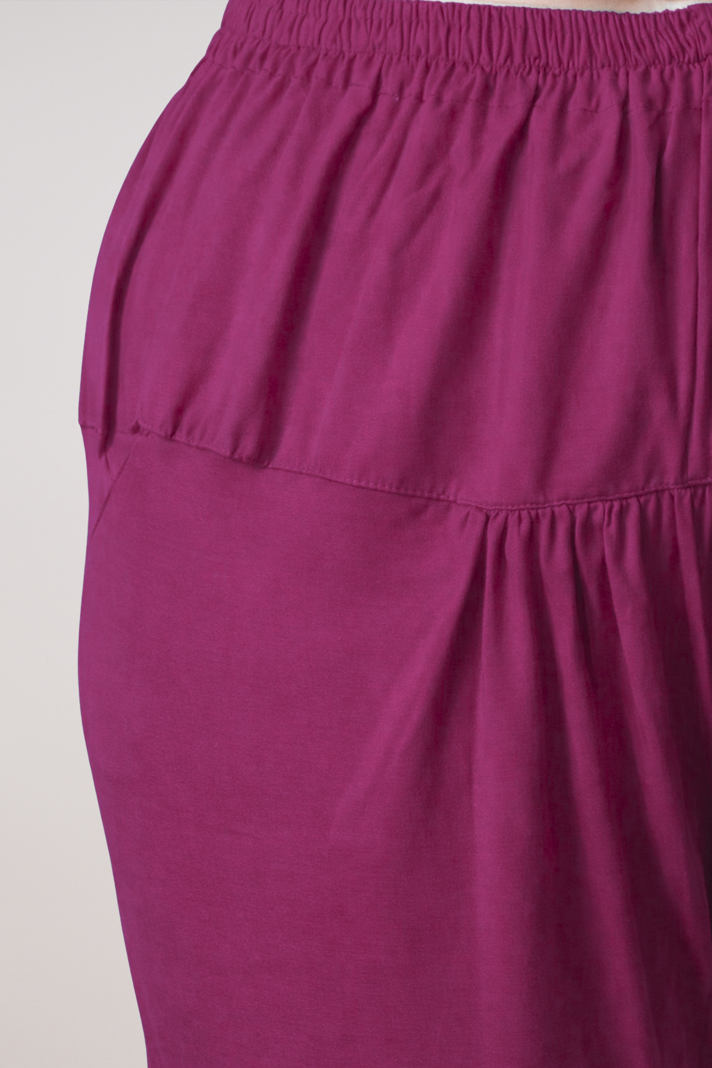 Wine Cotton Churidar Pants