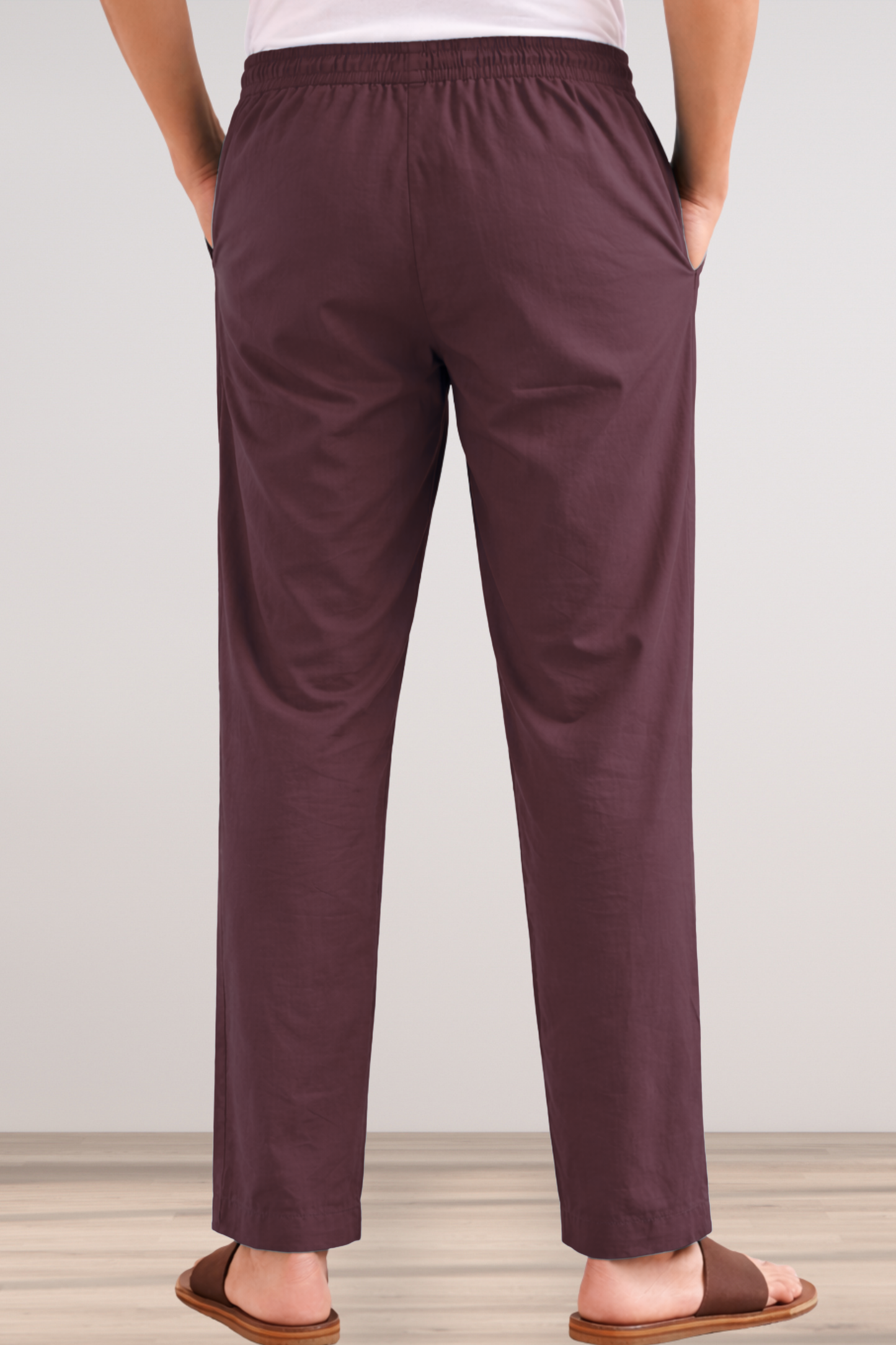 Wine Cotton Pant Pajama