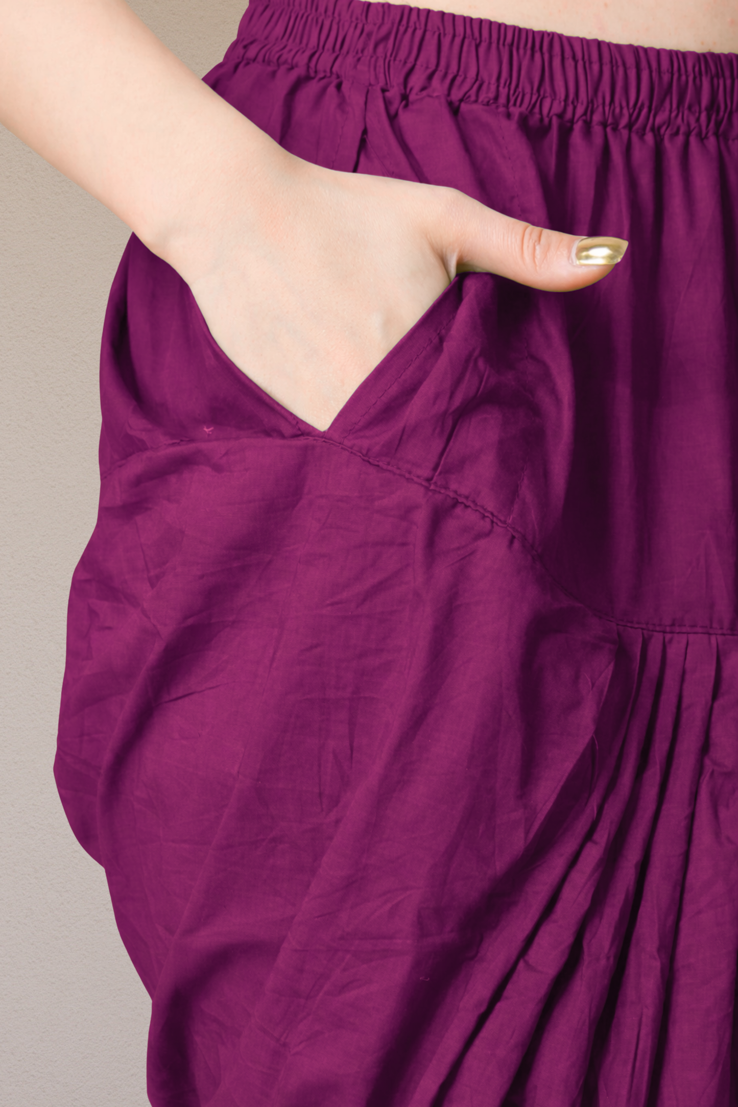 Wine Cotton Patiala Salwar