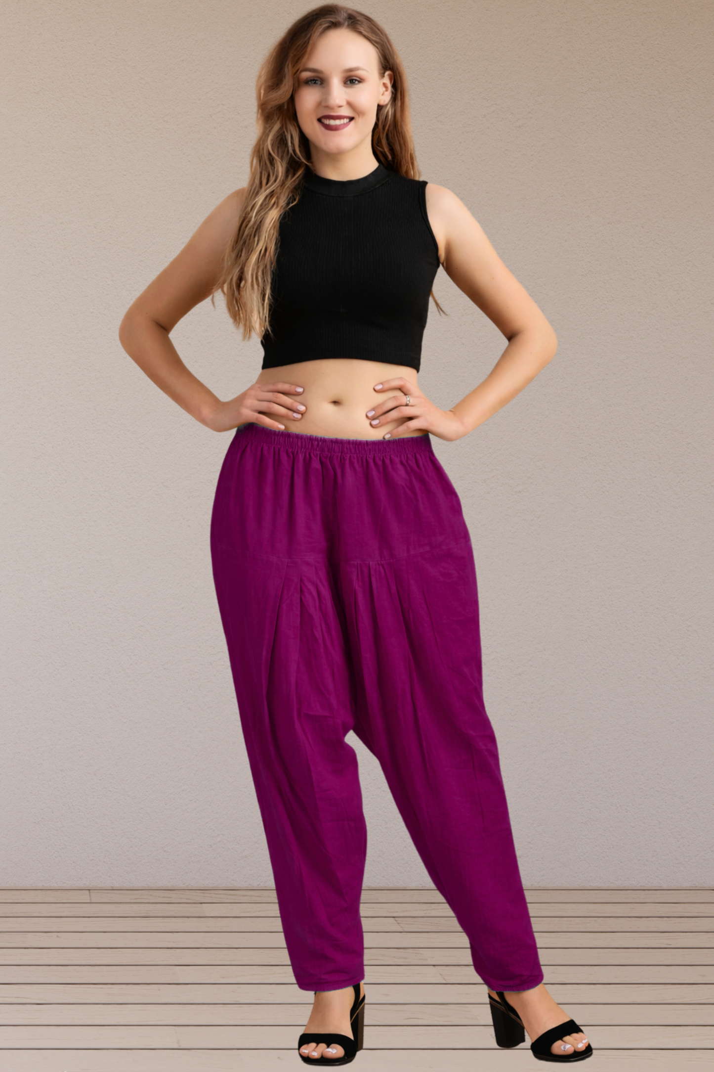 Wine Easy Fit Cotton Salwar