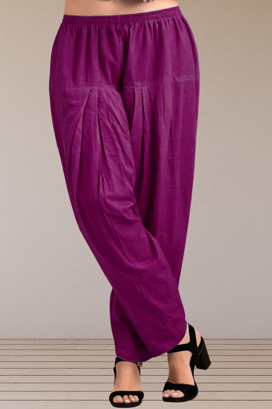 Wine Easy Fit Cotton Salwar