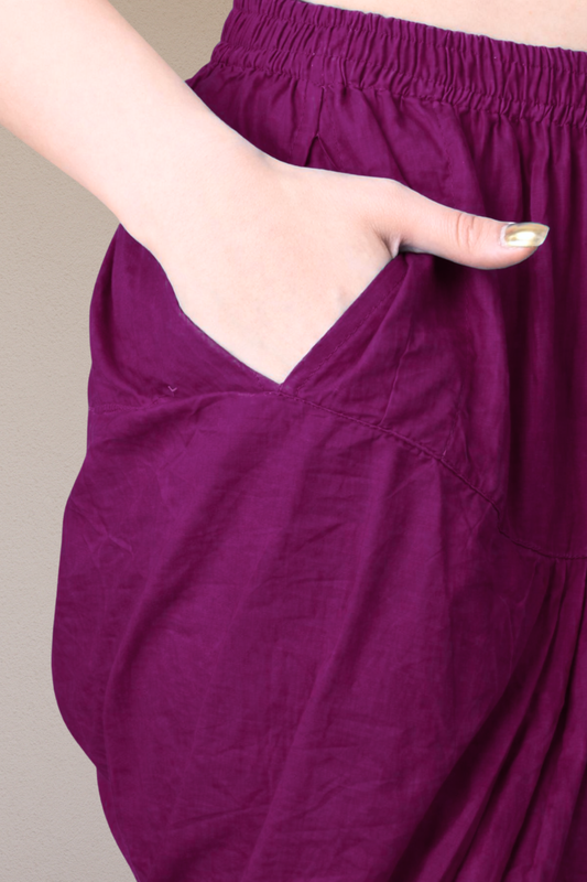 Wine Easy Fit Cotton Salwar