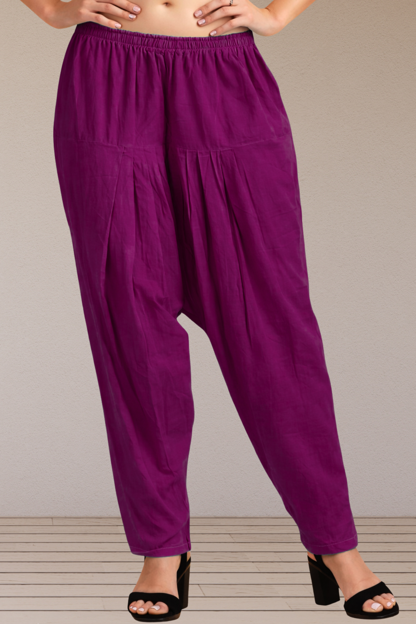 Wine Easy Fit Cotton Salwar