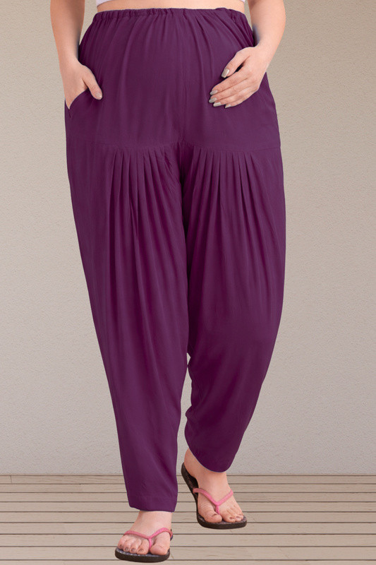Wine Easy Fit Rayon Maternity Salwar