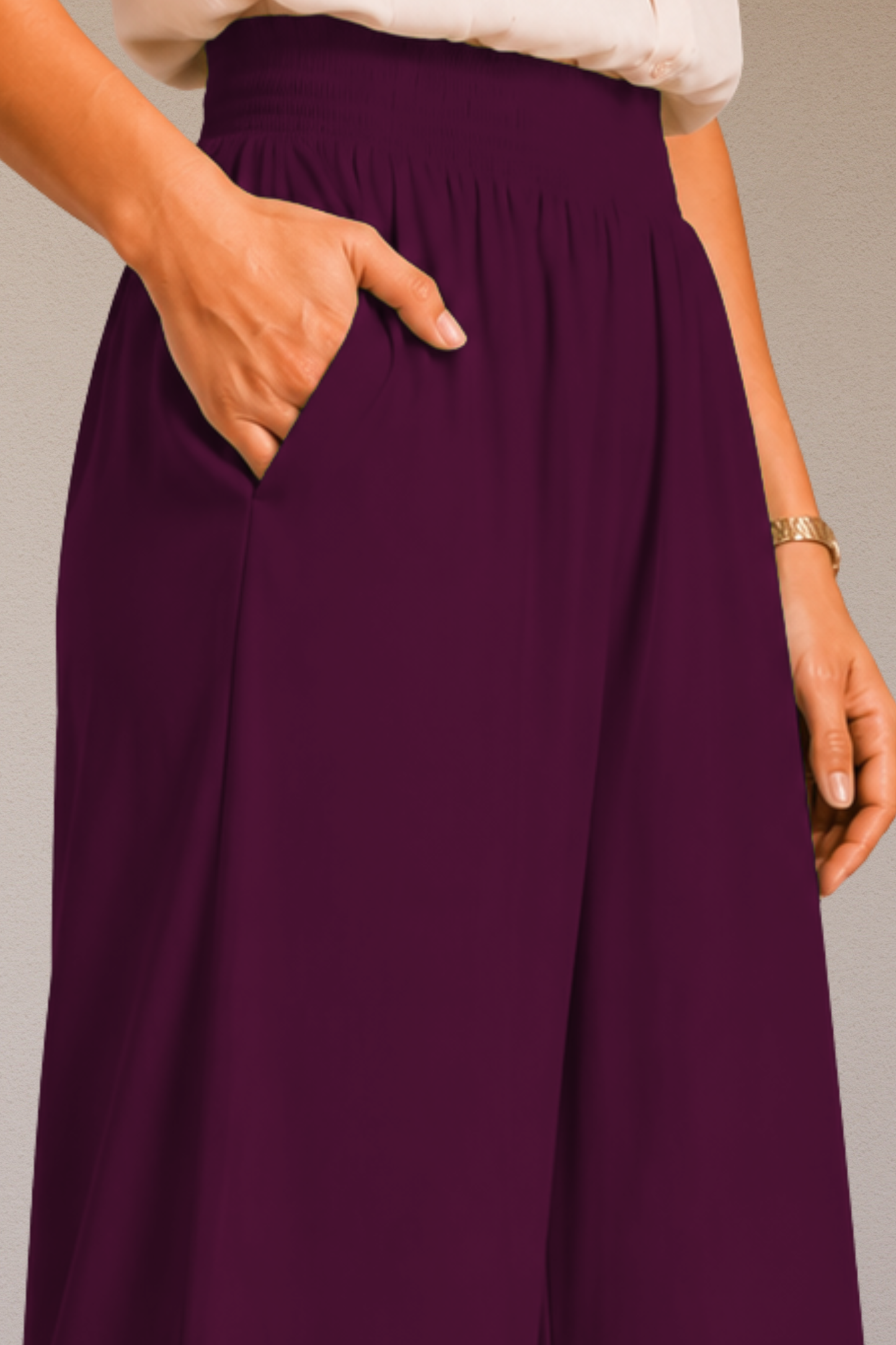 Wine Flared Palazzo Pant
