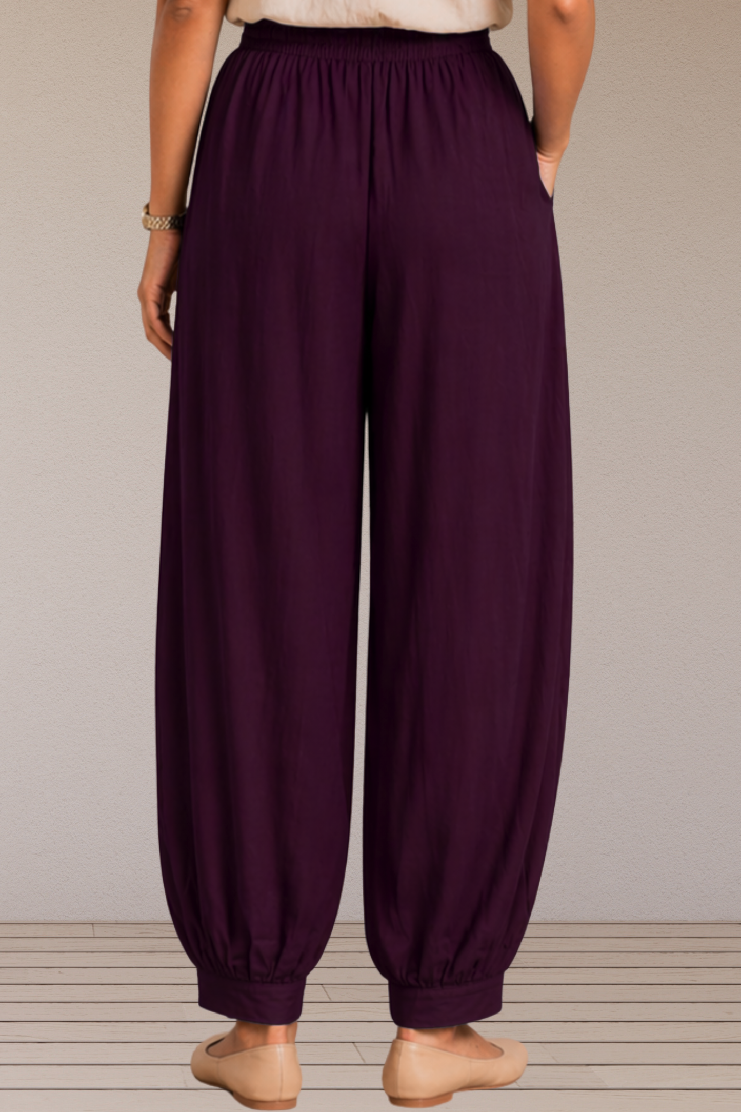 Wine Rayon Afghani Pants