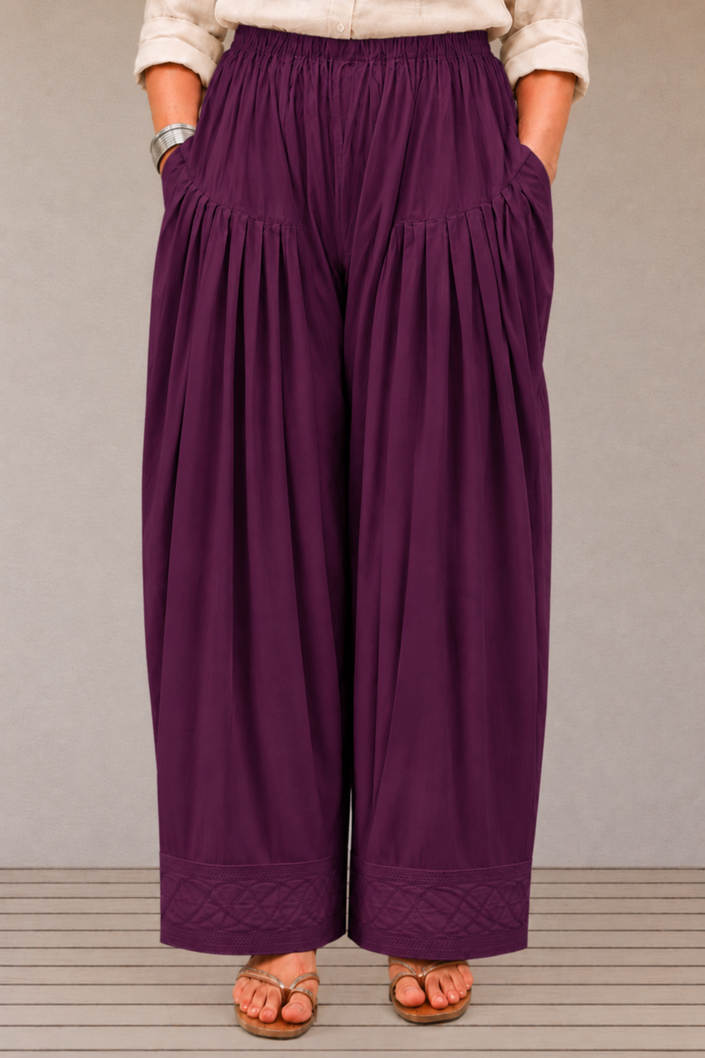 Wine Rayon Farshi Salwar