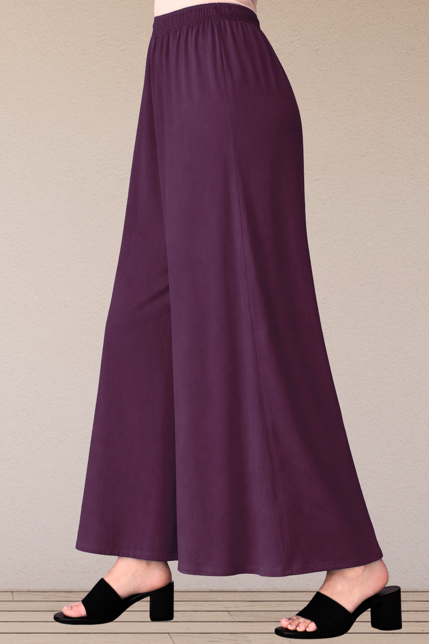 Wine Rayon Skirt Palazzo