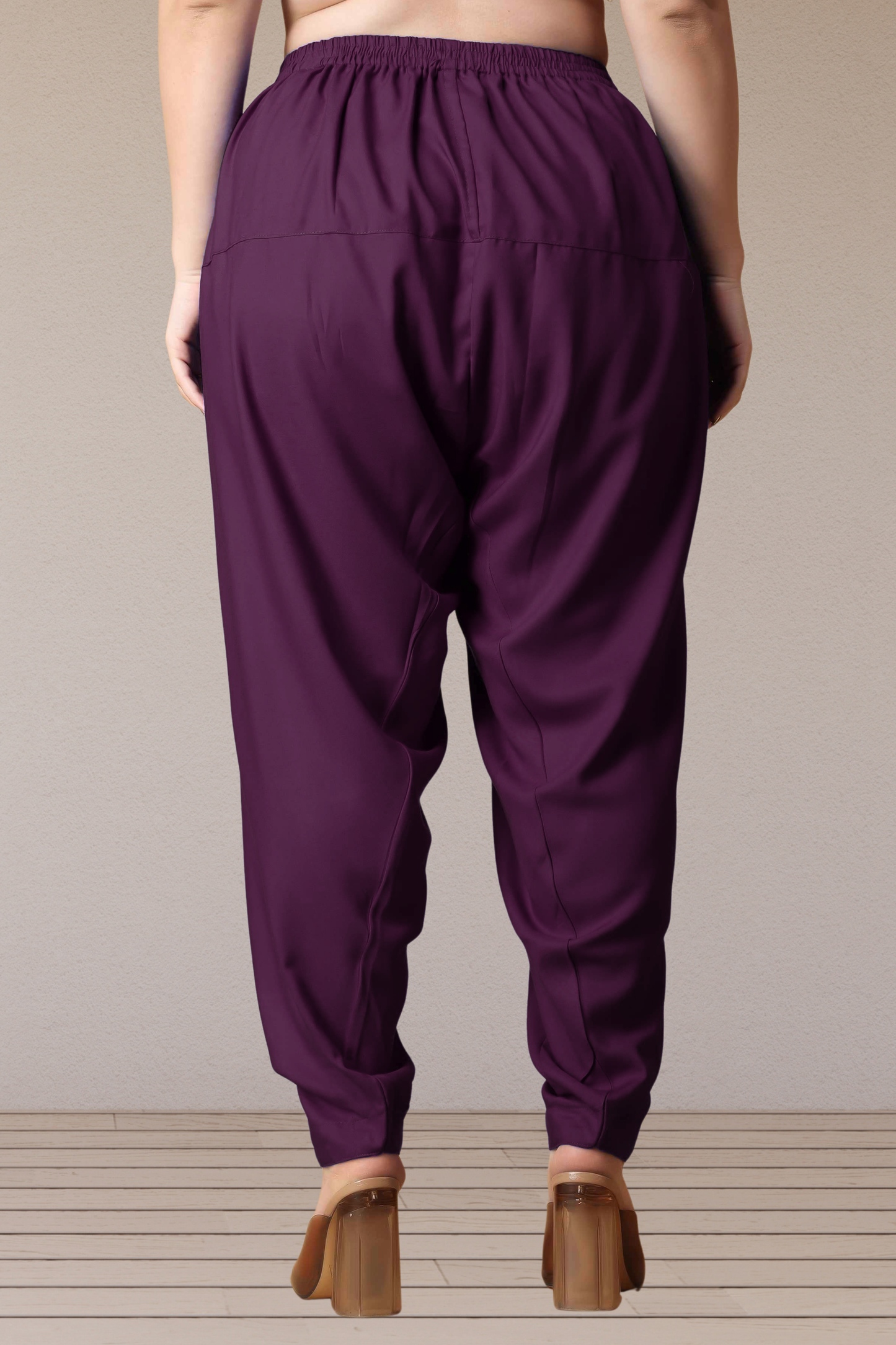 Wine Straight Rayon Salwar Pants