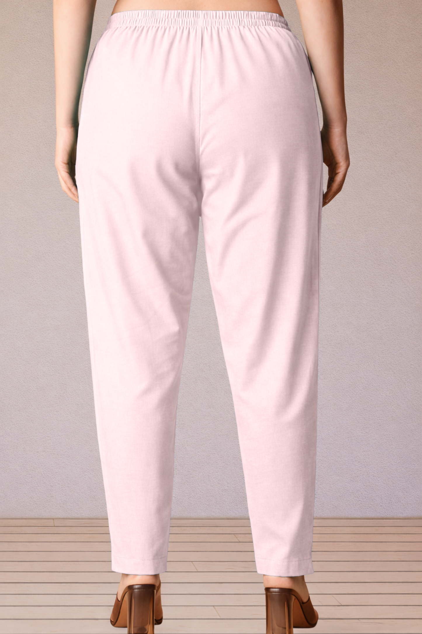 Very Light Pink Cotton Kurti Pant