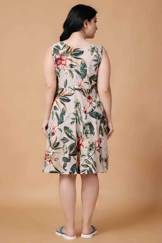 Buy Plus Size ​Tropical Garden Rayon Short Nighty At Apella | Sizes XS to 10 XL | India | Free Delivery | Customized