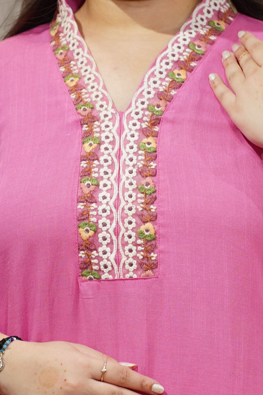 Rosé Meadow Embroidered Co-ord Set