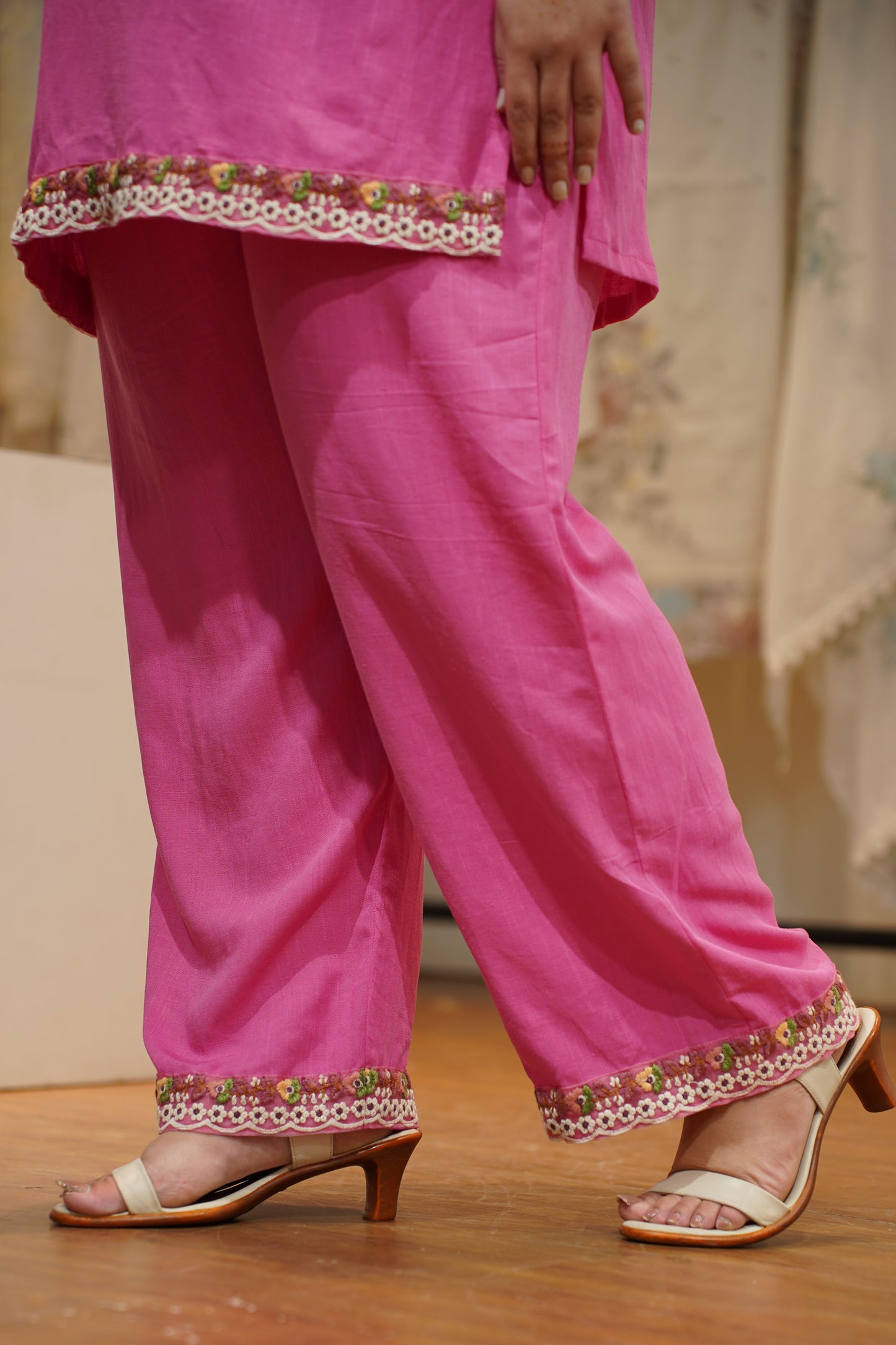 Rosé Meadow Embroidered Co-ord Set