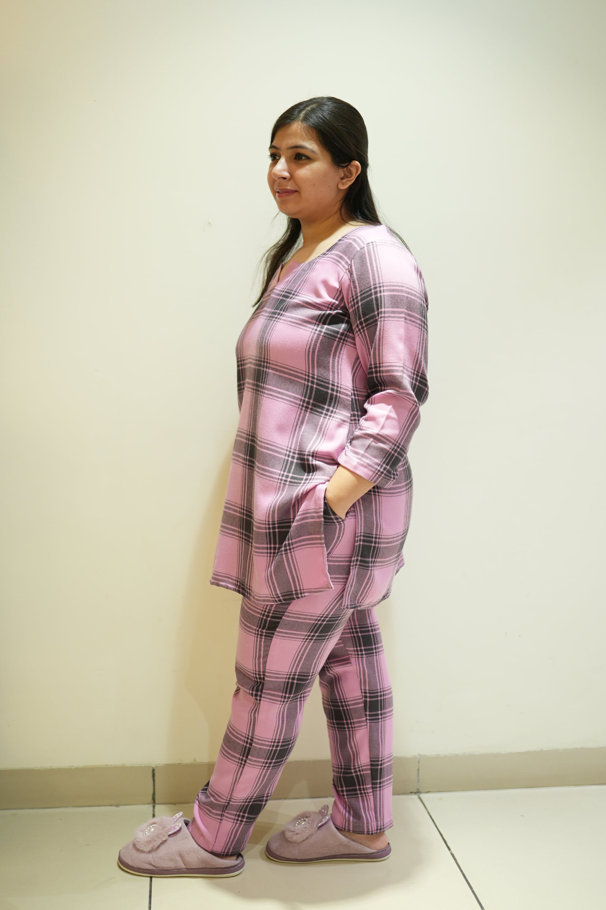 Pink Woollen Night Suits