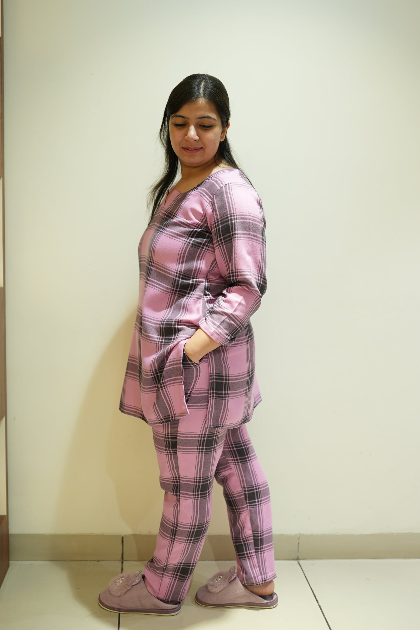 Pink Woollen Night Suits