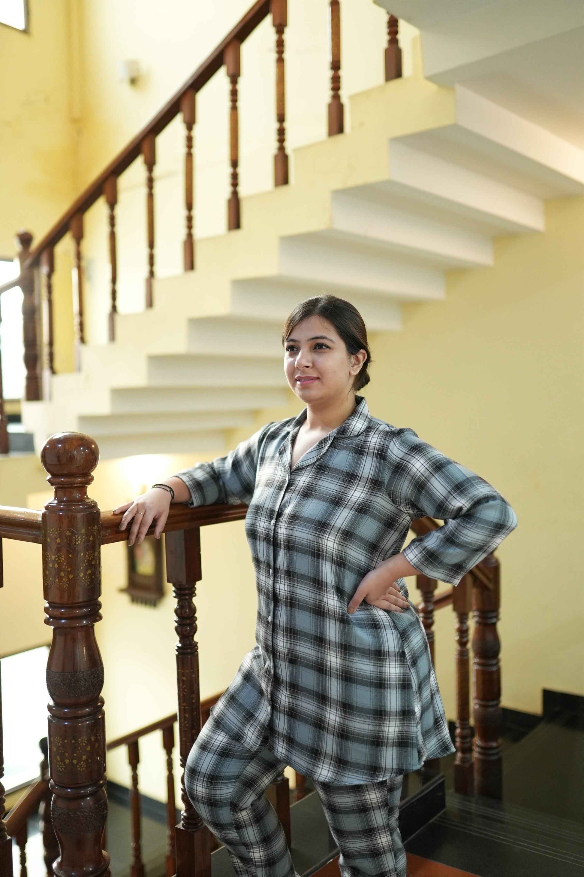 Buy Plus Size ​Dreamy Drizzle Woollen Night Suit At Apella | Sizes XS to 10 XL | India | Free Delivery | Customized