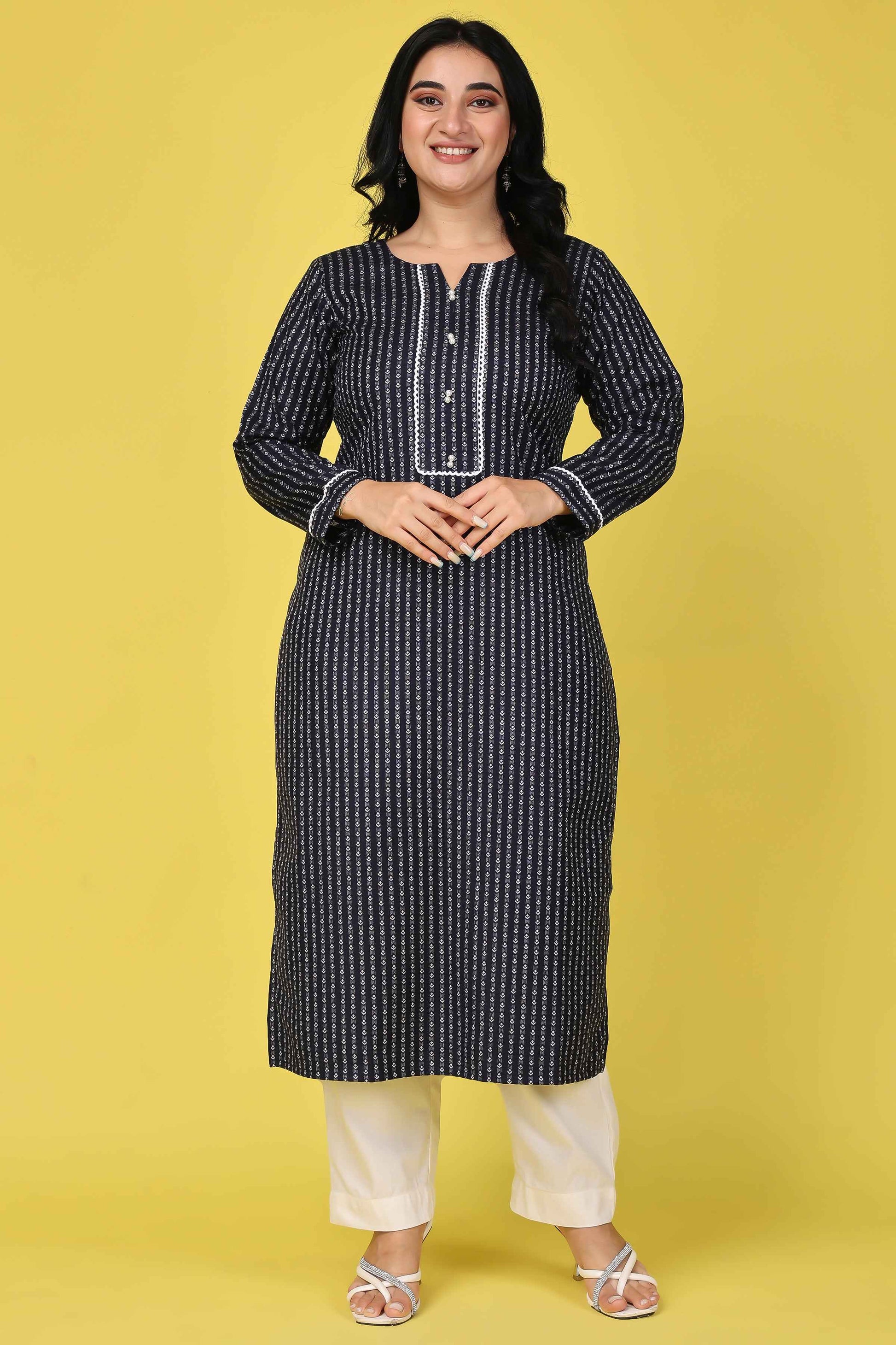 Buy Plus Size ​Northern Lights Woollen Kurta At Apella | Sizes XS to 10 XL | India | Free Delivery | Customized